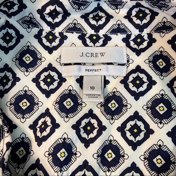 J. Crew Perfect Fit Foulard Print Button Up Shirt - Picture 6 of 8
